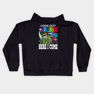 Look Out 2nd Grade Here I Come Monster Truck Dinosaur Back To School Kids Hoodie